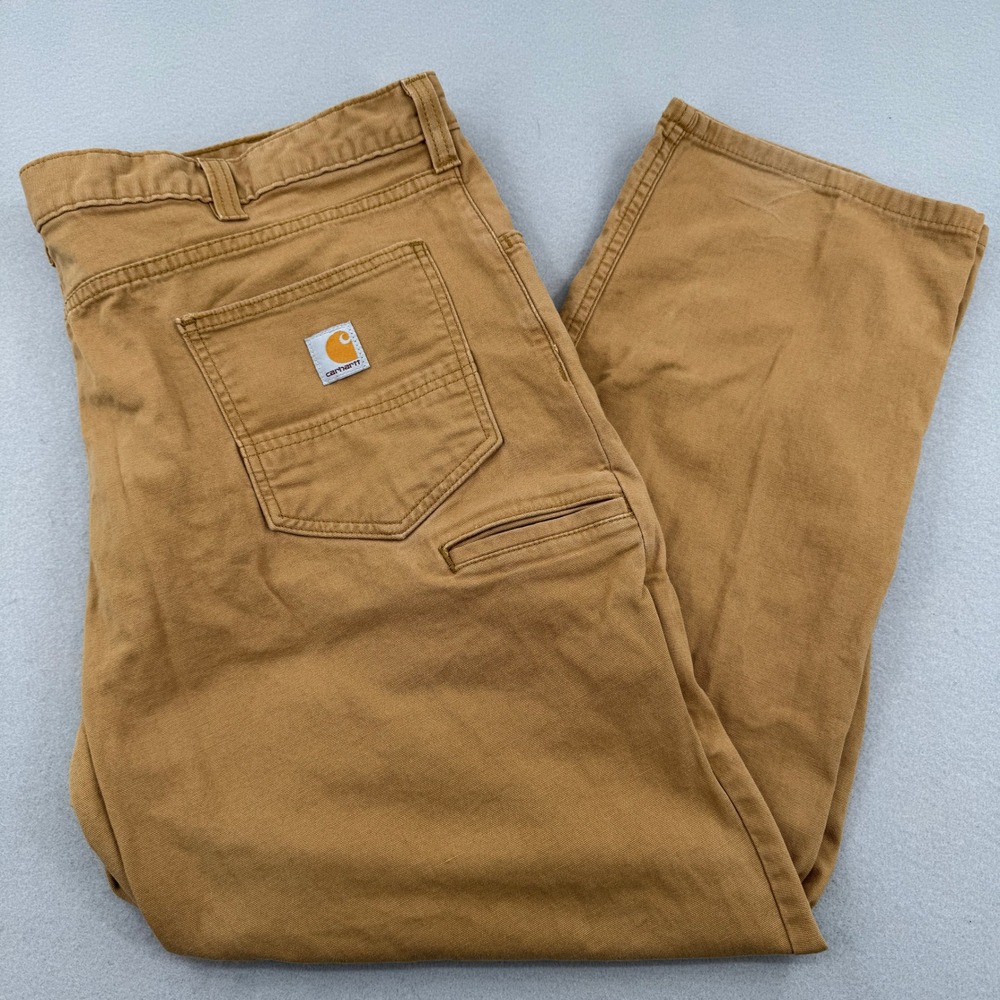 Carhartt‎ Relaxed Fit Rugged Flex Canvas Work Pants Mens 44x30 Brown 102517-918